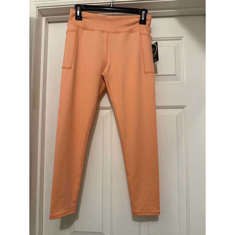 Athletic Works Leggings Girls Pockets Peach L(10-12) PLUS *Small spot as shown